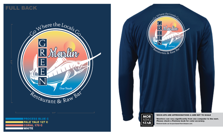 Green Marlin Restaurant_DENALI Retail Full Color Green Marlin Shirts_Mock Ups_SM0210_Navy_FB